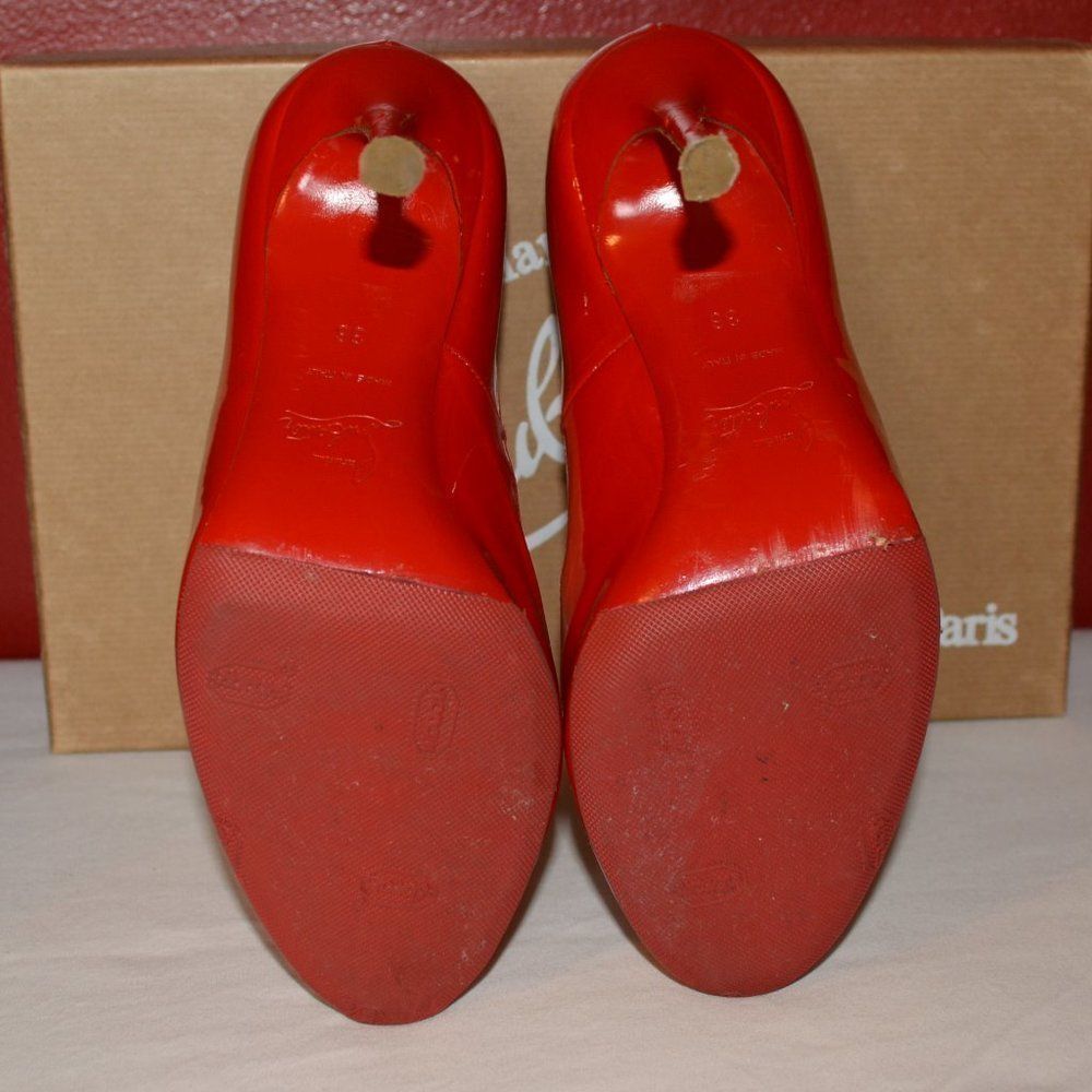 𝅺CHRISTIAN Louboutin Red Fifille 100 Patent Calf - Picture 13 of 16